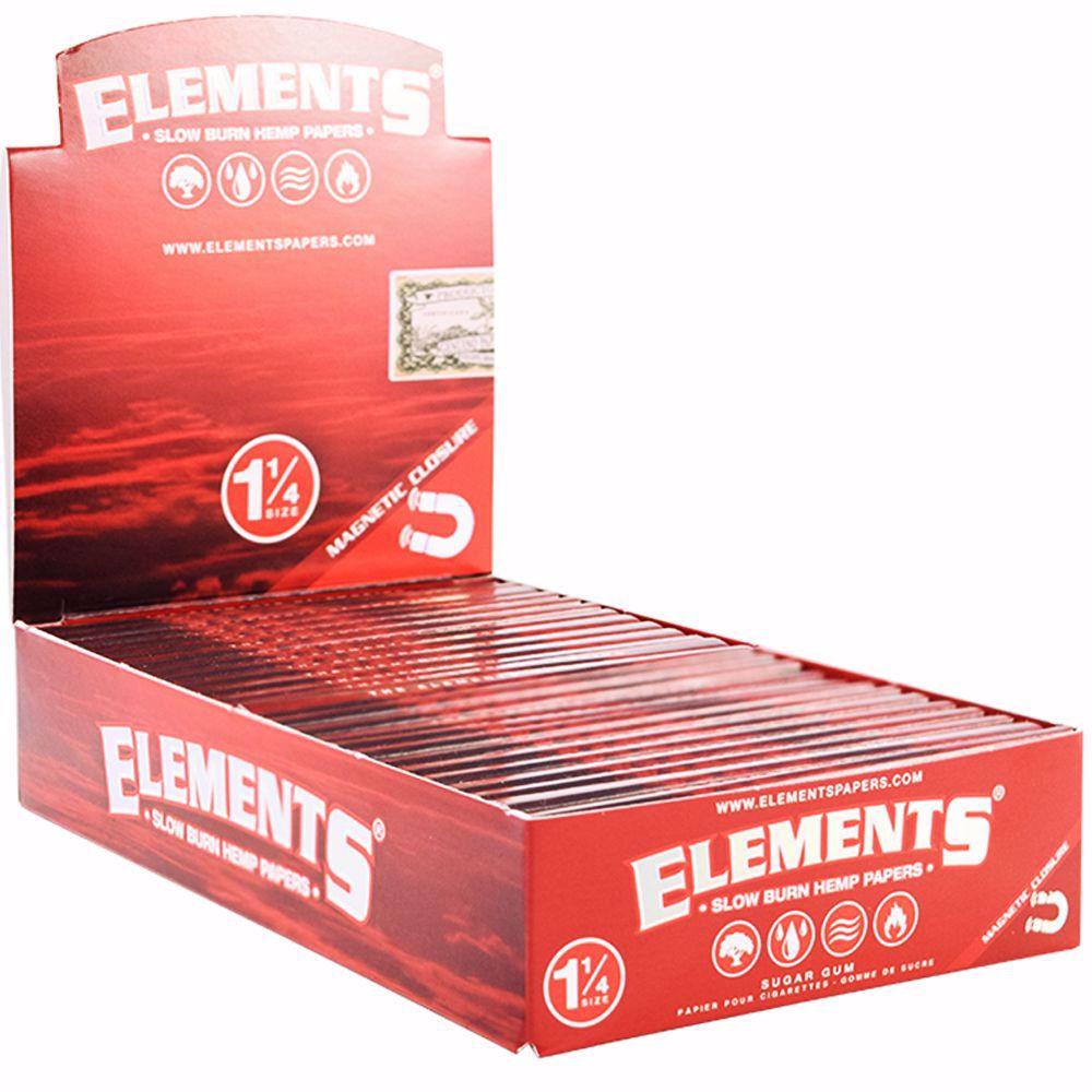 Elements Red 1 1/4 Hemp Rolling Papers
