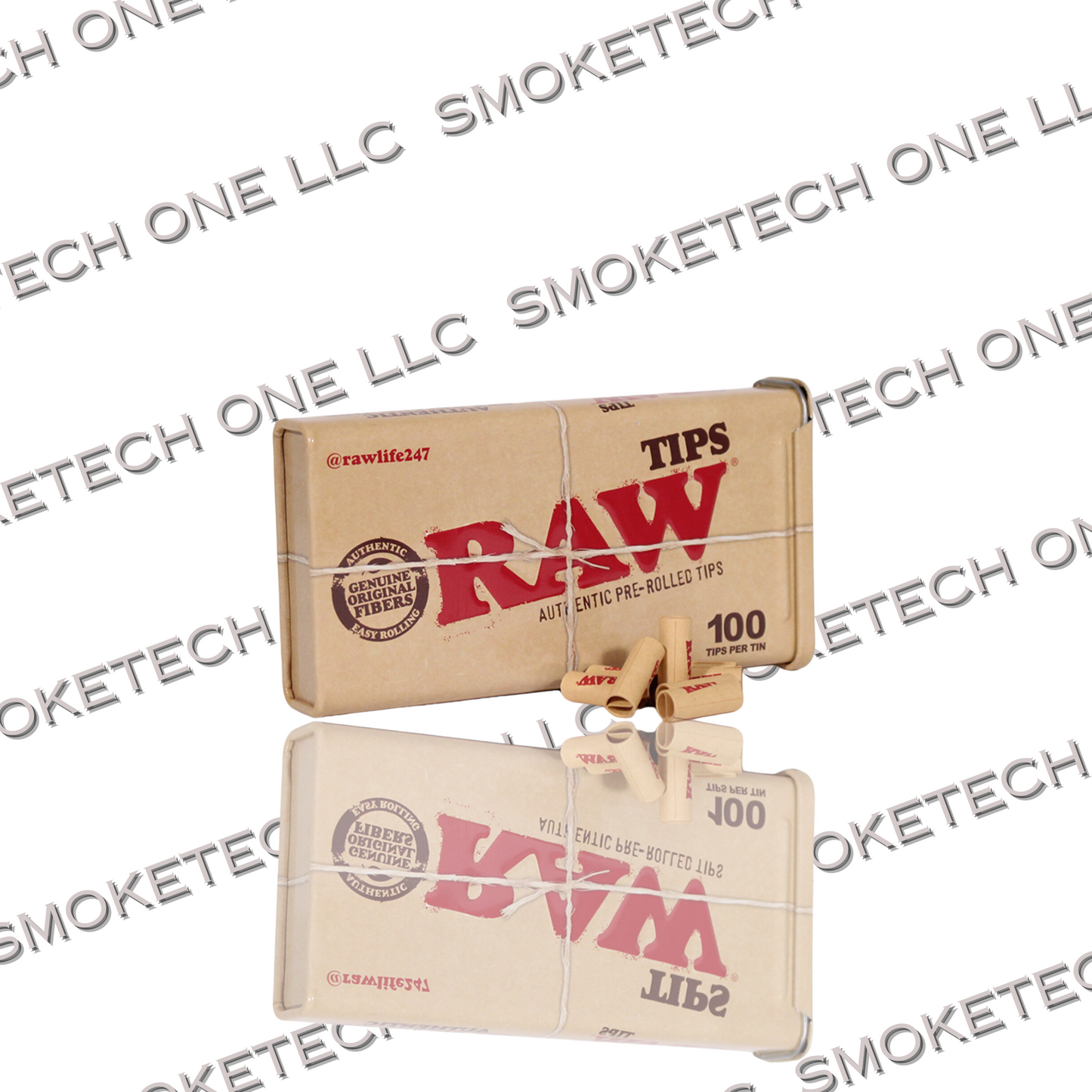 RAW Metal Tin 100 Pre Rolled Tips