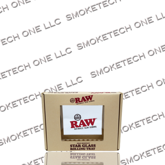RAW Star Glass Rolling Tray - Smoke Tech One LLC