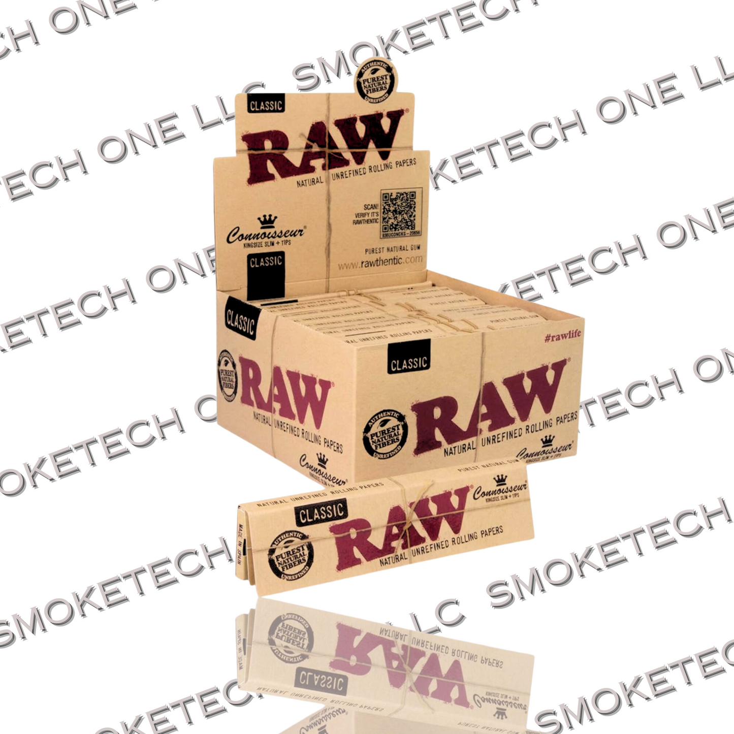RAW Classic Connoisseur King Size Rolling Papers with Tips - Smoke Tech One LLC