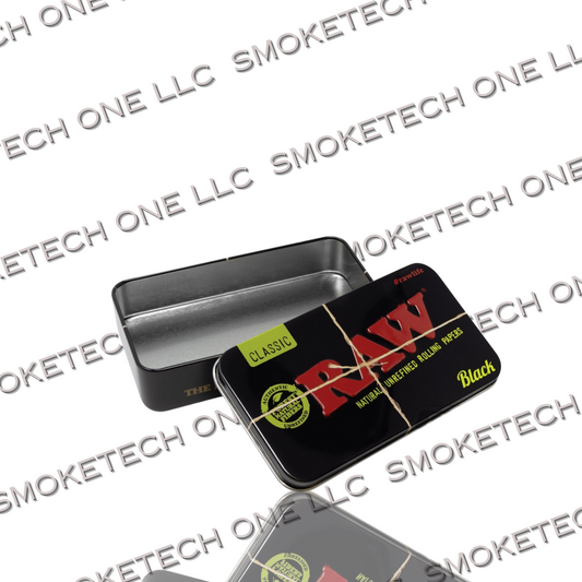 RAW Black Tin Box - Smoke Tech One LLC