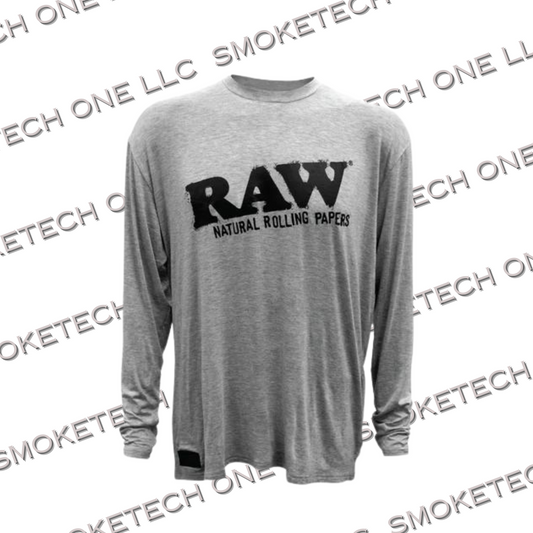 RAW Grey Long Sleeve Crewneck - Smoke Tech One LLC