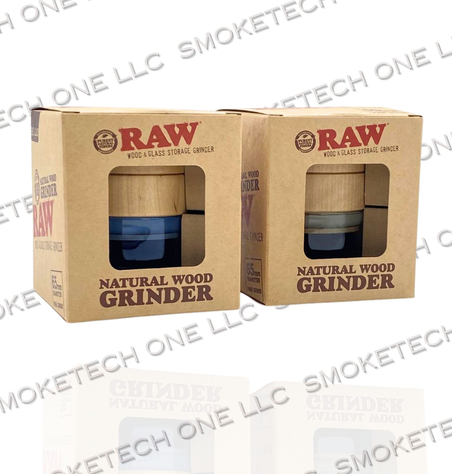 RAW Natural Wood Grinder x GR8TR 3pc 65mm