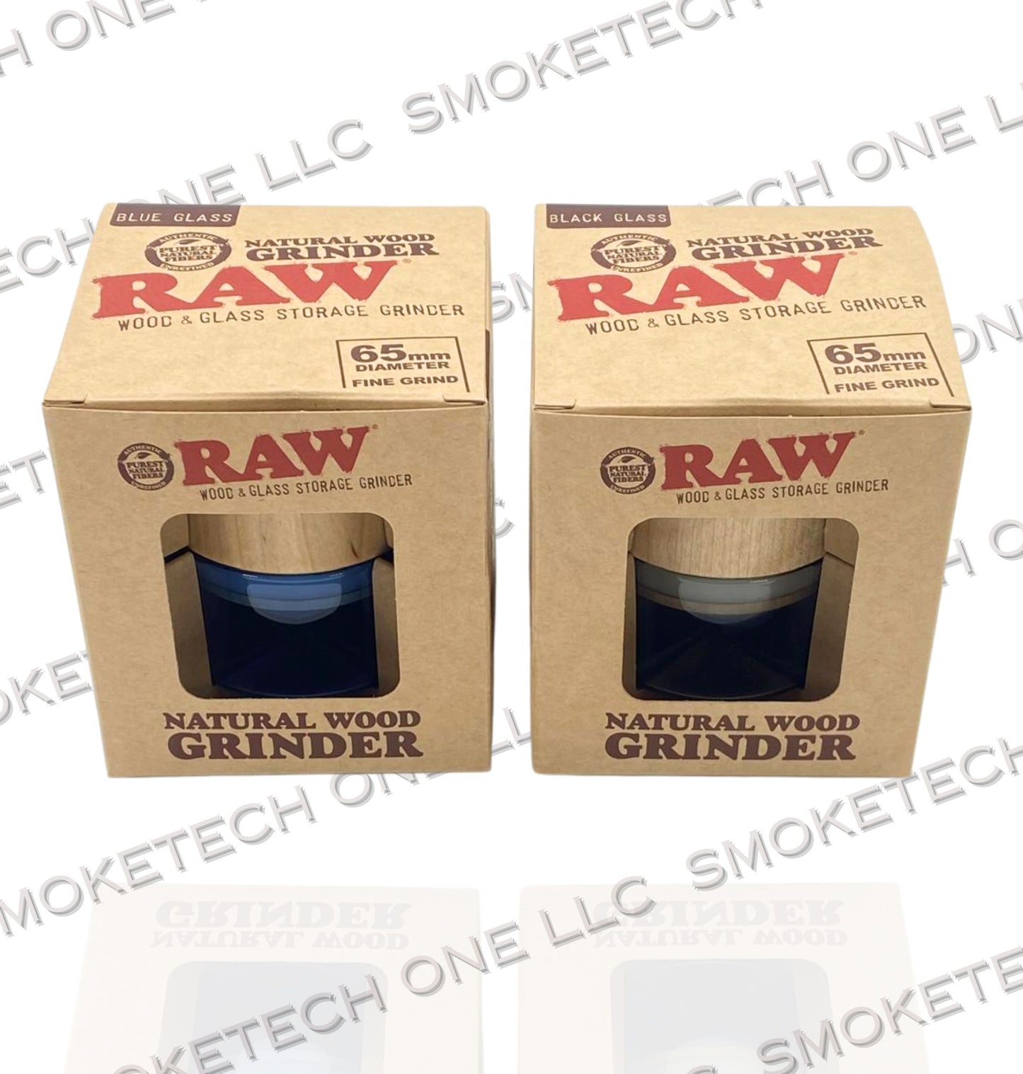 RAW Natural Wood Grinder x GR8TR 3pc 65mm