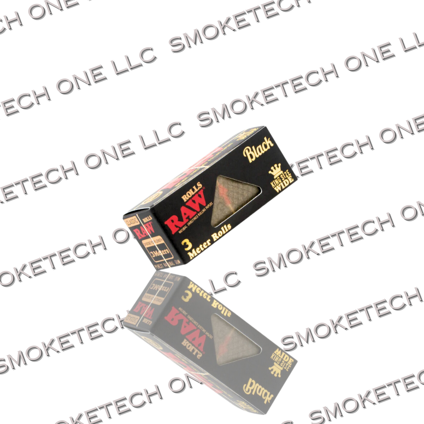 RAW Black King Size Wide Rolls with 3 meters of rolling paper - Smoke Tech One LLC