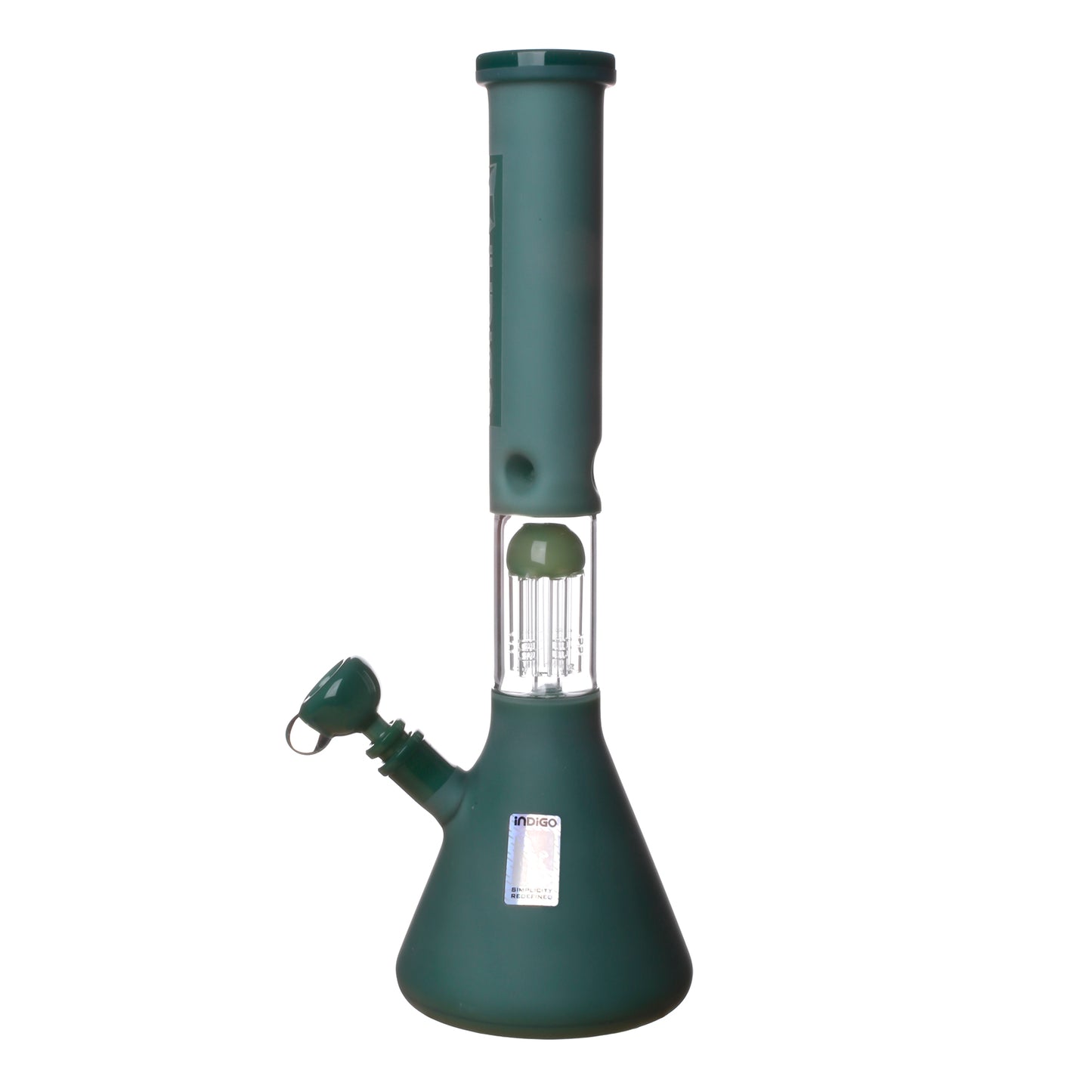 Frosted 18-Inch Straight-Tube Glass Water Pipe with Tree Perc (ID5018B-T6)