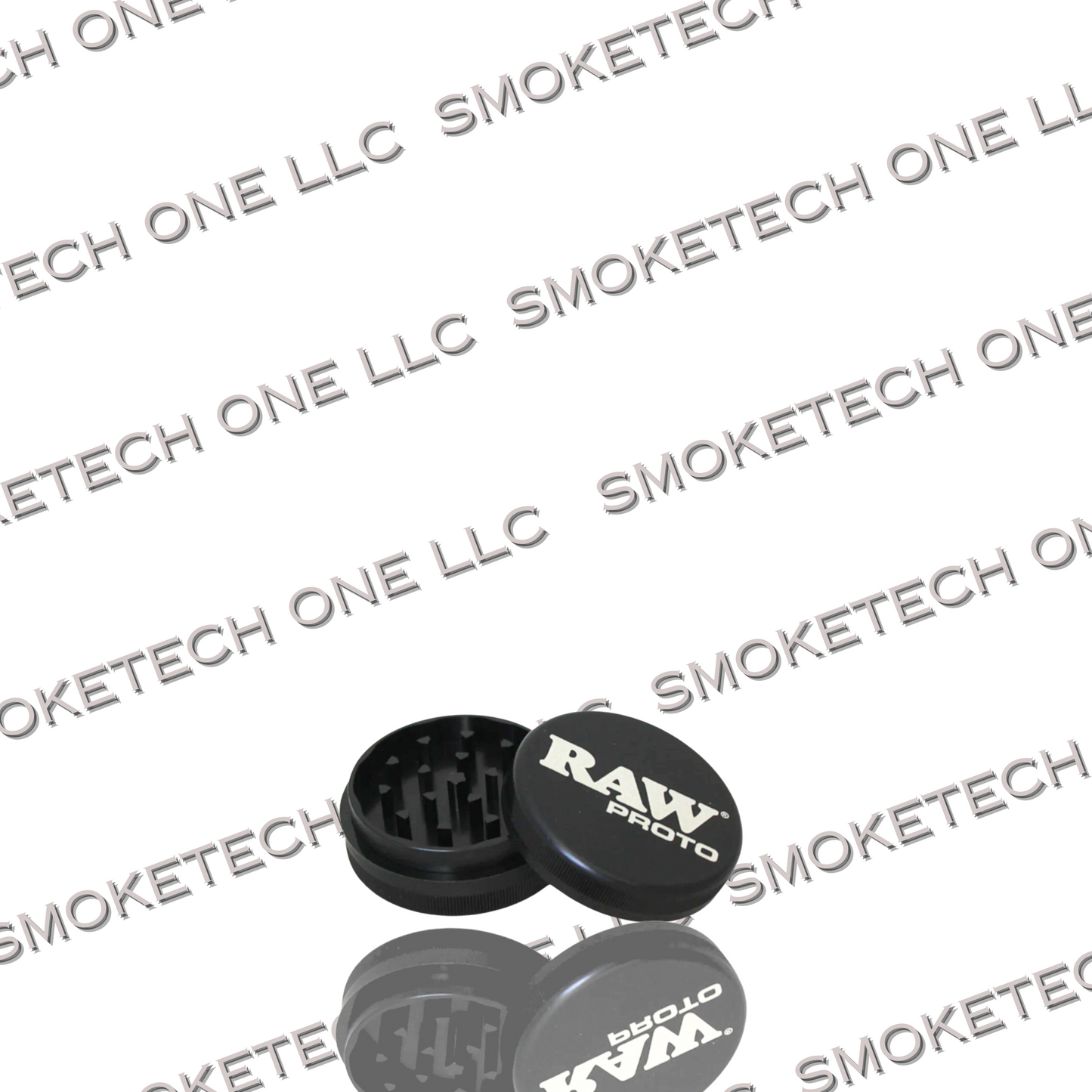 RAW 2 PC Aluminum Prototype Grinder - Smoke Tech One LLC