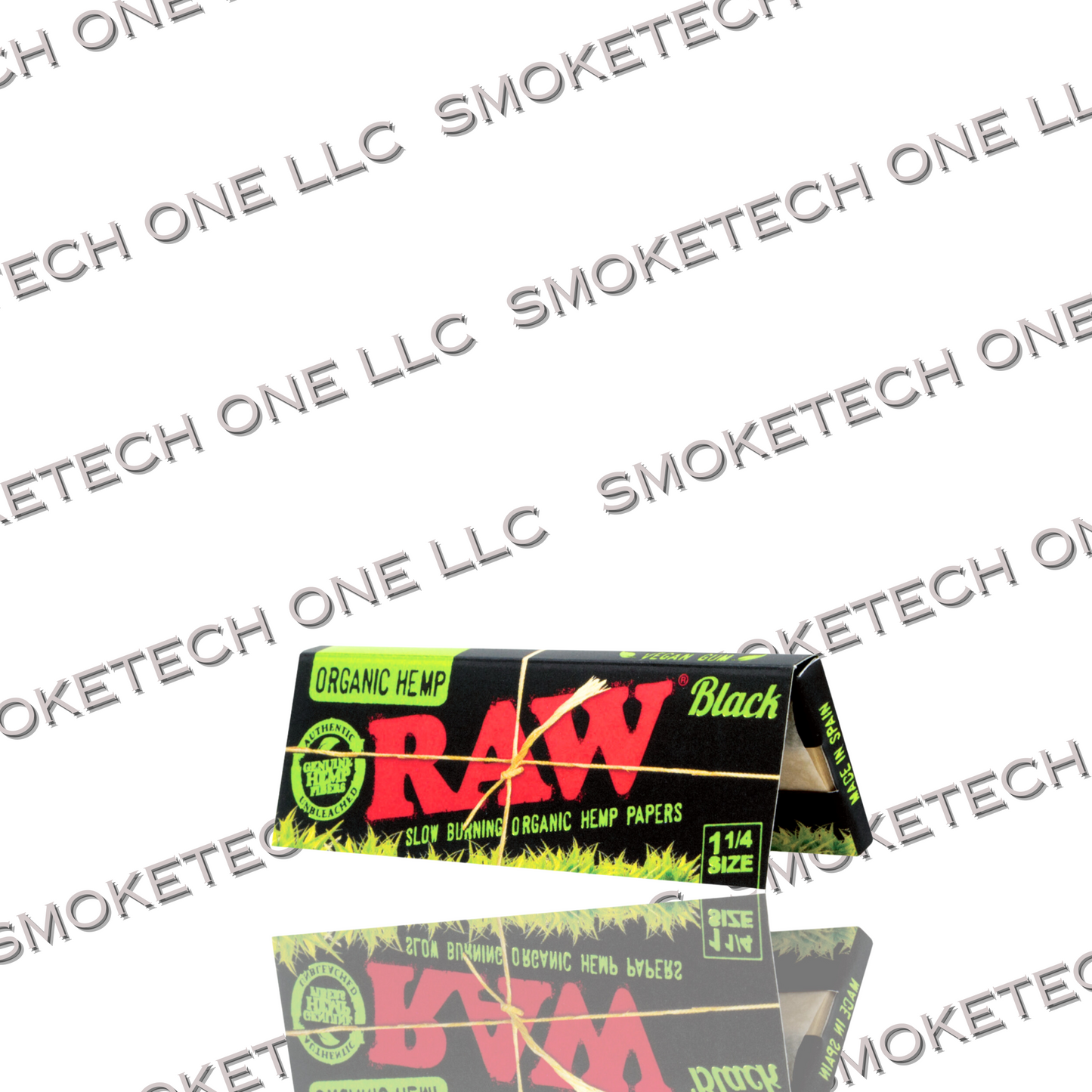 RAW Black 1 1/4 Organic Hemp Rolling Papers - Smoke Tech One LLC