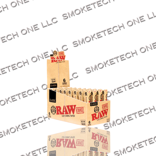 RAW Classic 1 1/4 Cones - 6 Pack - Smoke Tech One LLC