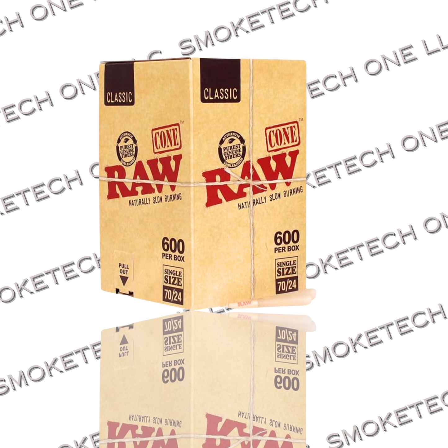 RAW Classic Single Size 70/24 | Bulk Box | 600 Cones - Smoke Tech One LLC