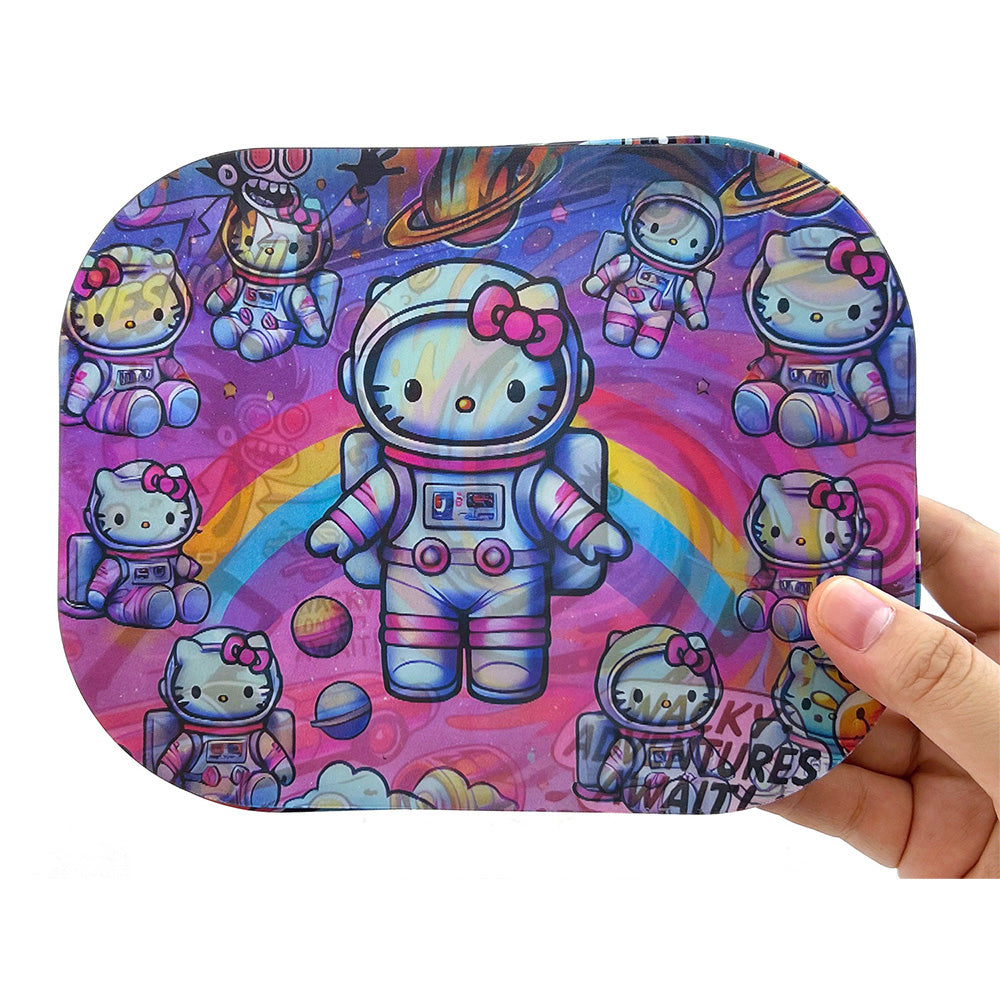 Hispter Intergalactic Adventure & Space Kitty 3D Cover Rolling Tray AP033