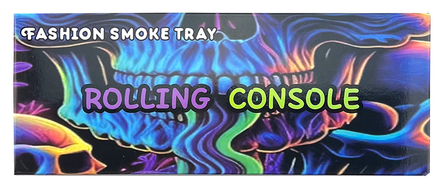 Hipster Flaming Skulls Rolling Console AP045