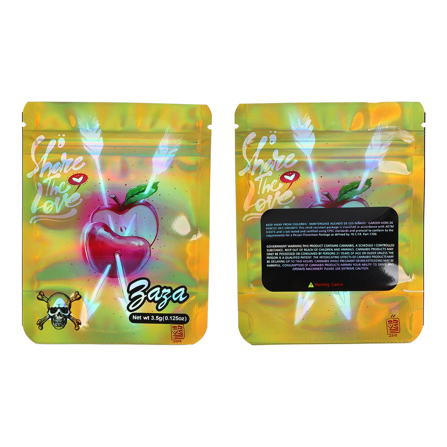 Zaza Slapz Apple Mylar Bag BAG-1