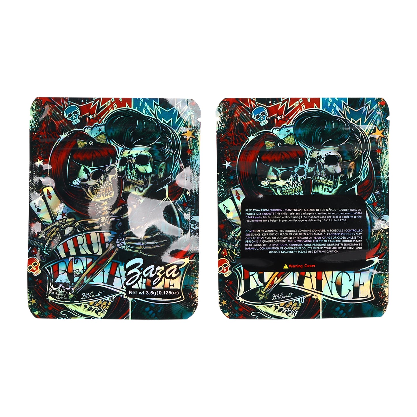 Zaza Skull Wave Mylar Bag BAG-2