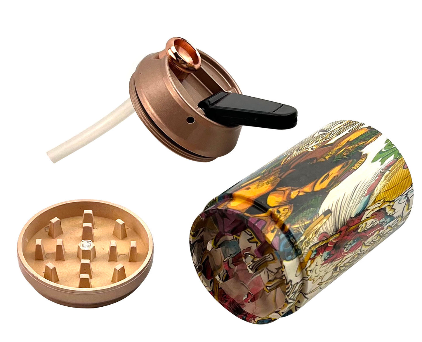 DK Glass Jar Grinder with Storage DK0354