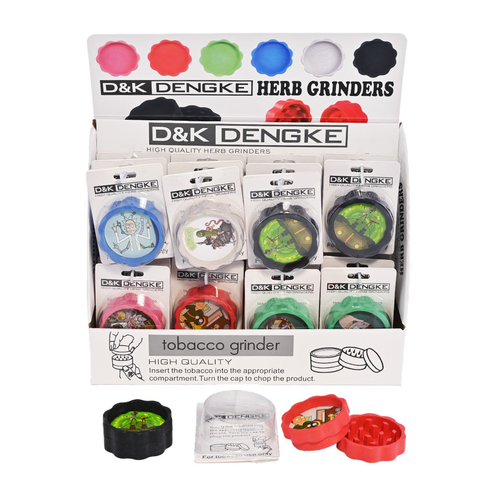 Cartoon-Themed 2-Piece Plastic Herb Grinder DK4011E