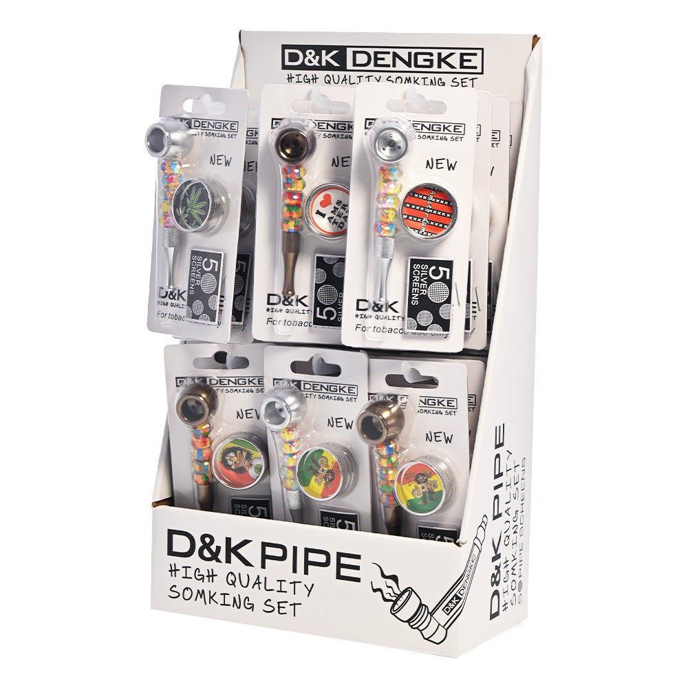 The D&K Crystal Prism Pipe & Grinder DK8623B - Smoke Tech One LLC