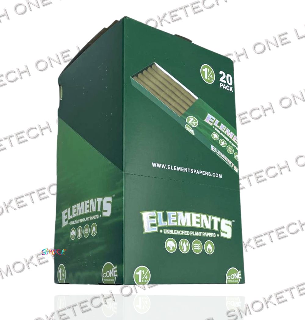 Elements Green Pre-Rolled Cones - 20 Pack
