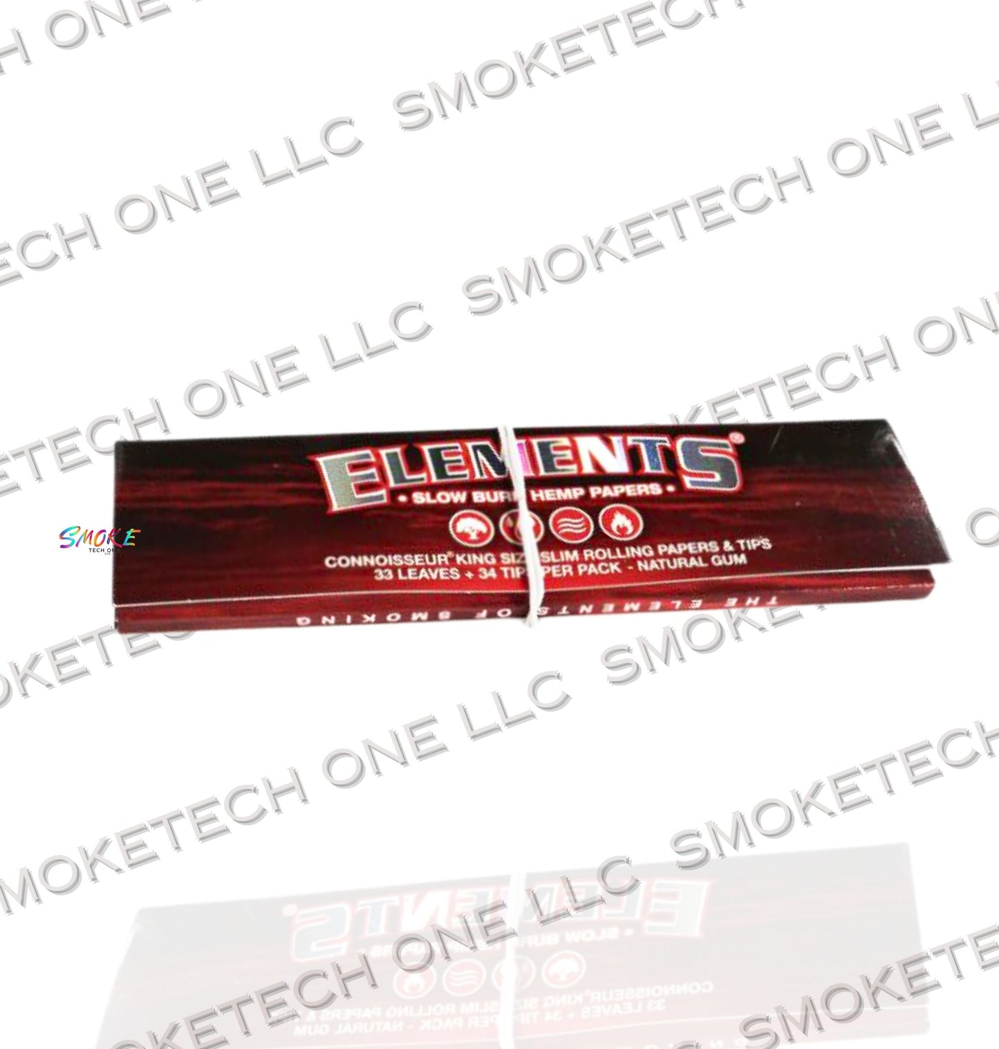 Elements RED Connoisseur King Size Slim Hemp Papers + Tips - Smoke Tech One LLC