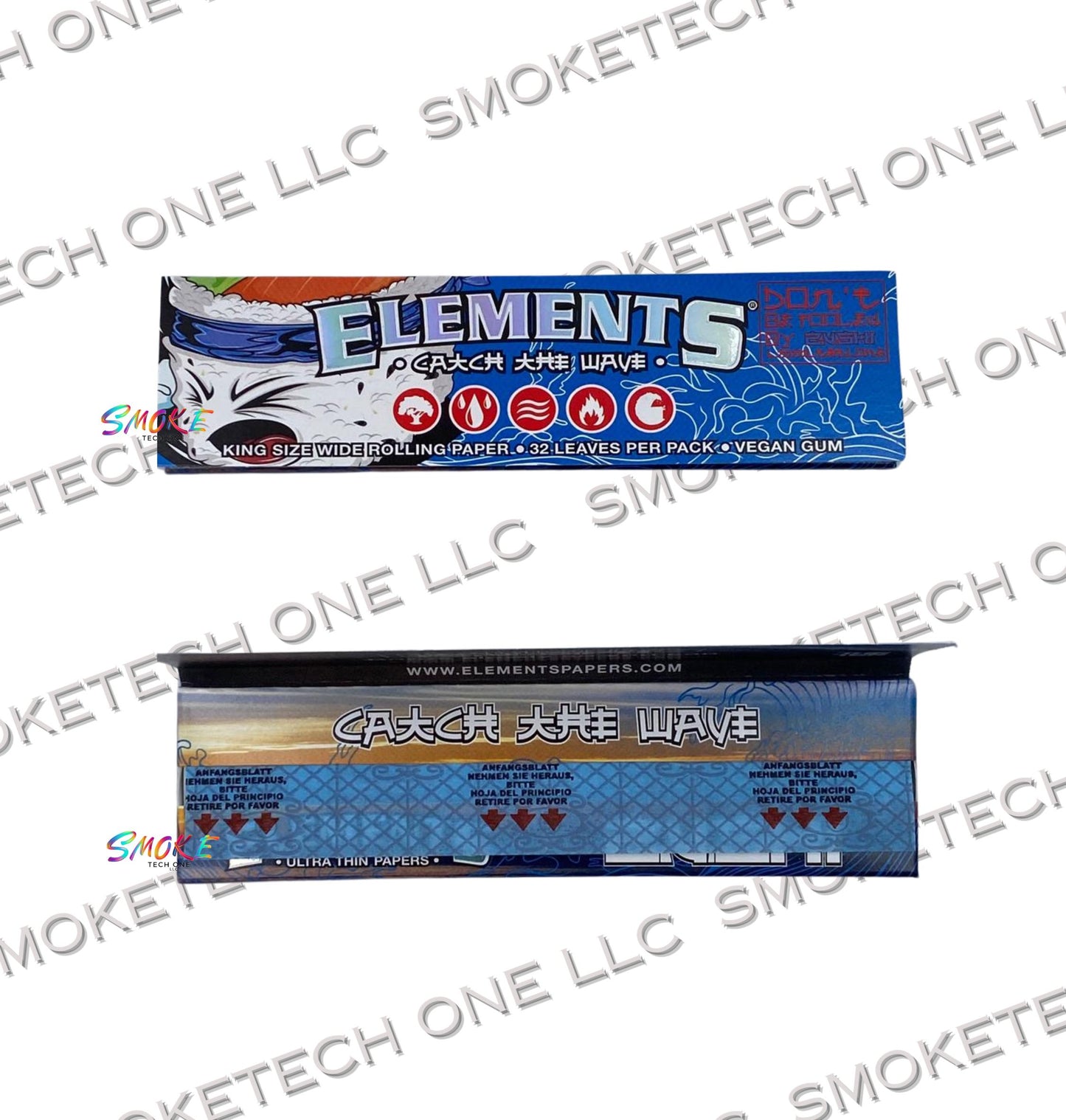 Elements King Size Wide Rolling Papers (Catch the Wave)