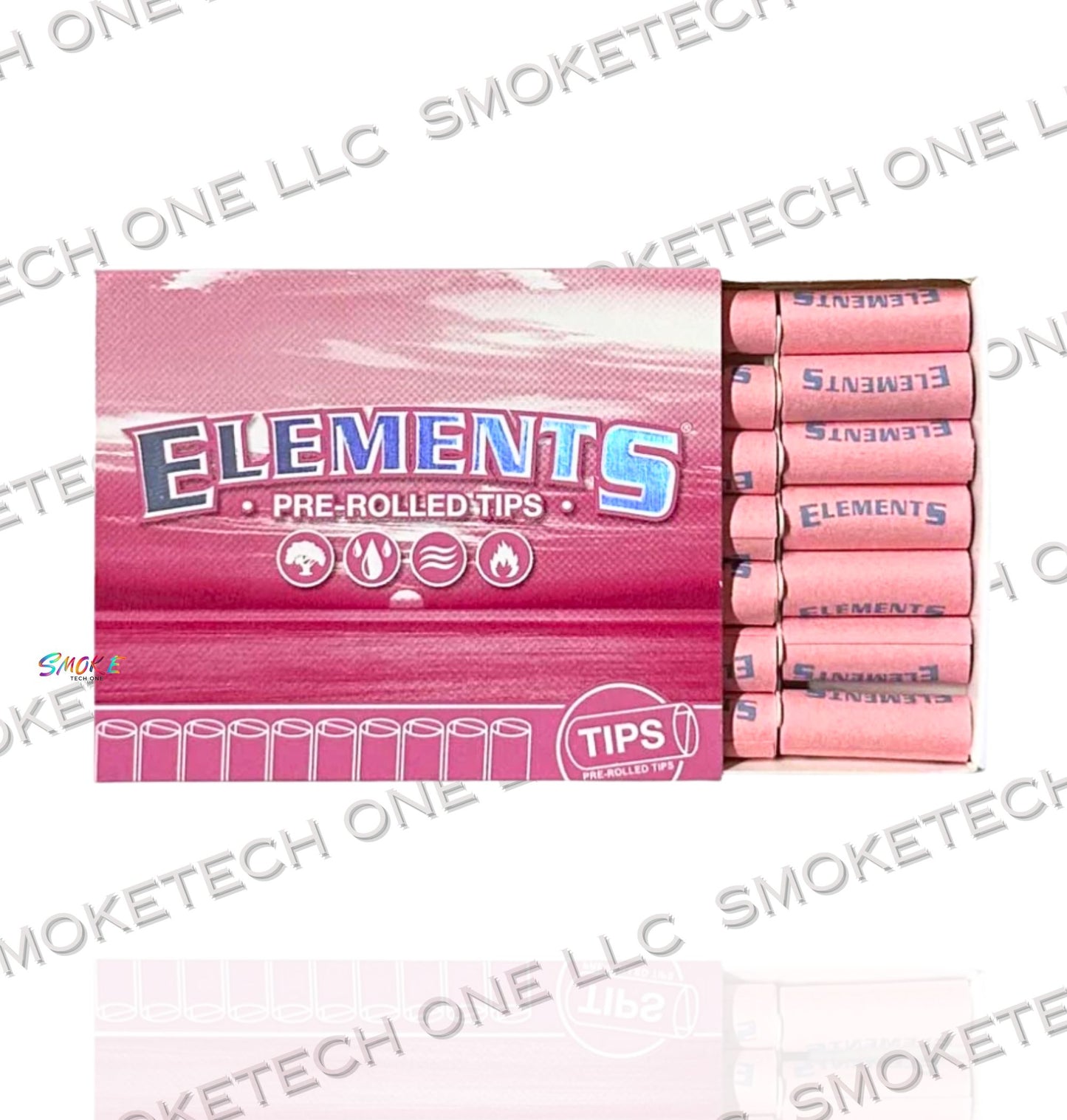 Elements Pink Pre-Rolled Tips - 21 Pack - Smoke Tech One LLC