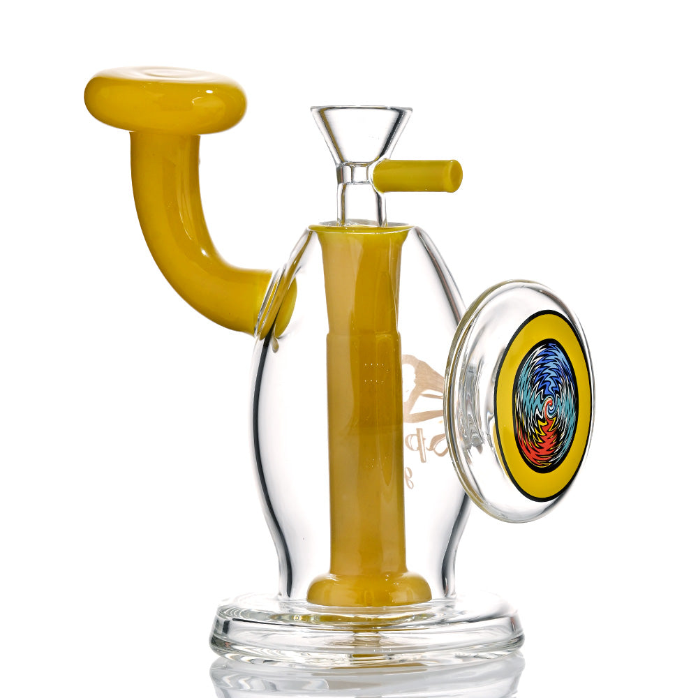 Hipster 6 inch Medallion Glass Water Pipe – Borosilicate Glass (FS041)