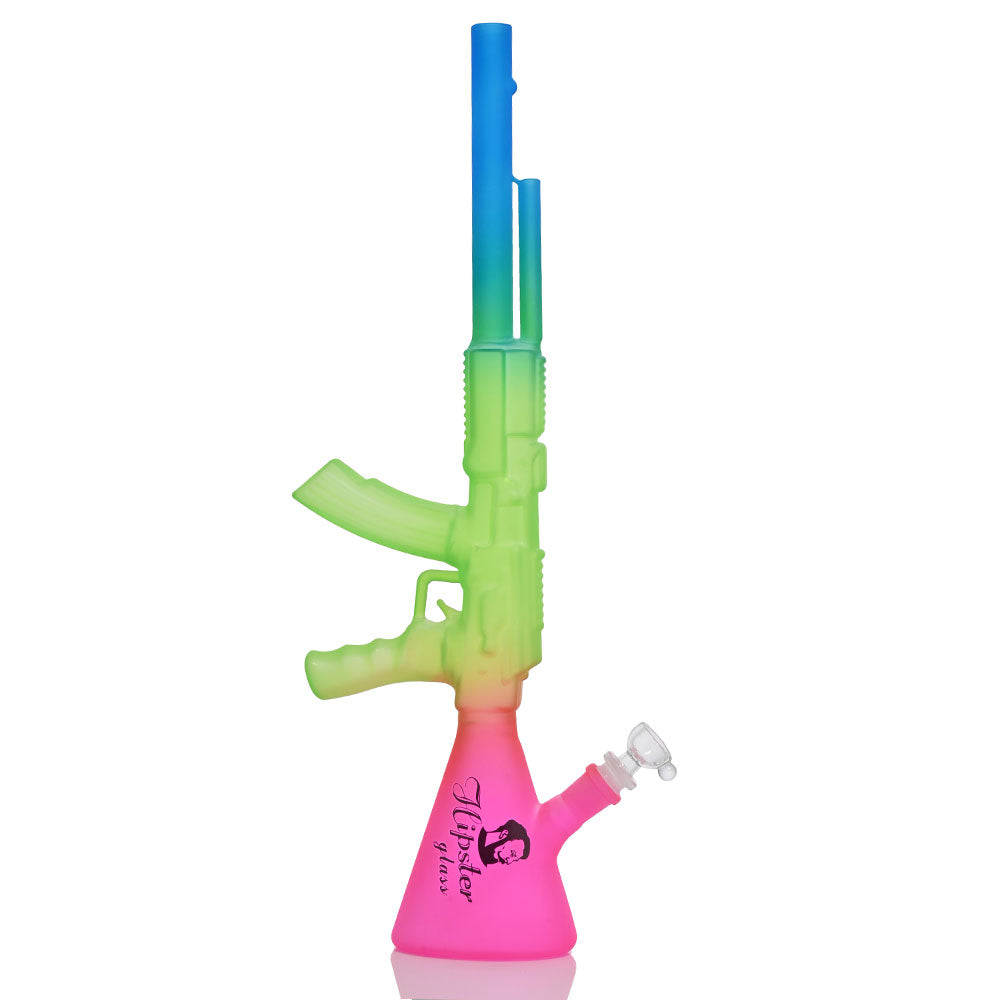 Hipster 19 inch Rifle Glass Water Pipe GS028