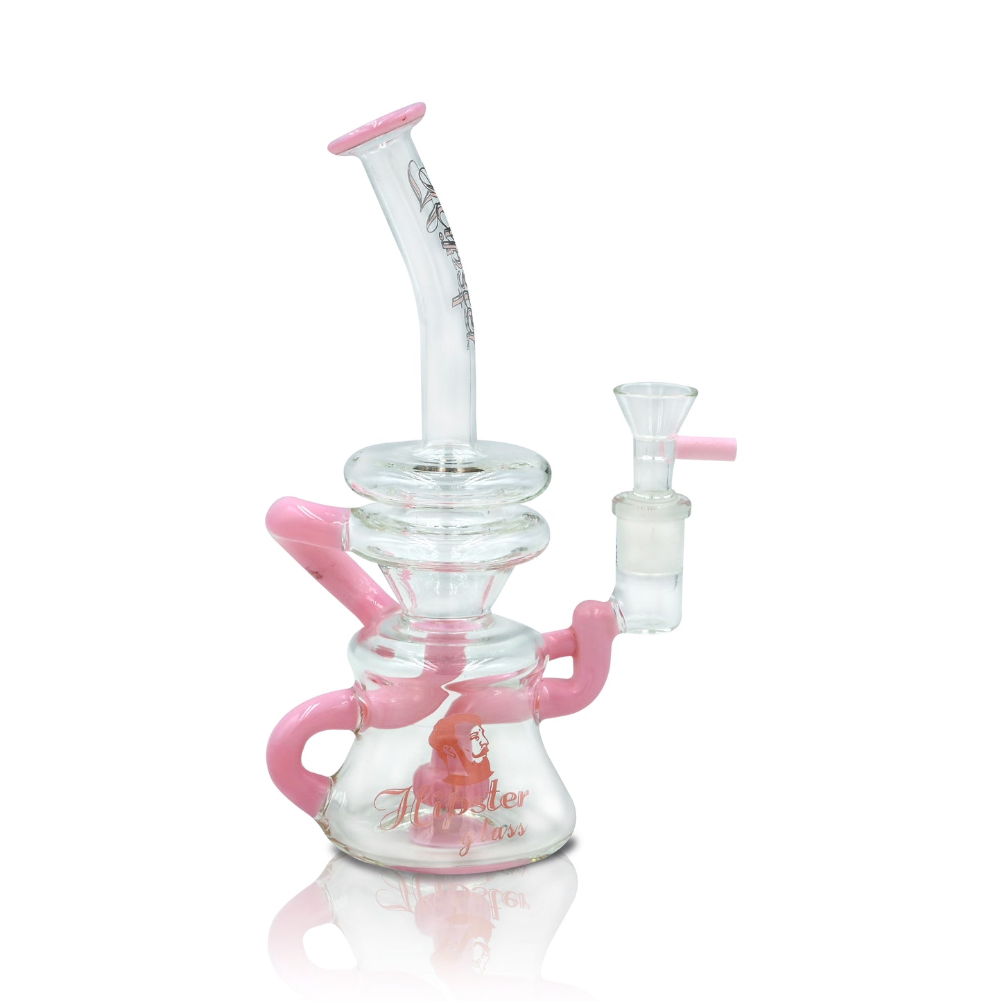 Hipster Glass Spiral Recycler Water Pipe 6 inch (JQ002)