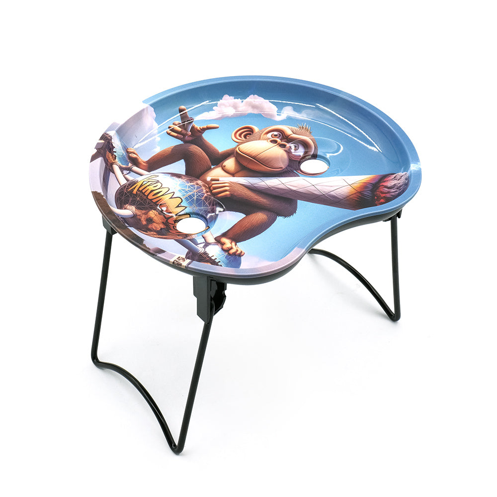 Colorful Cartoon Monkey Rolling tray table MA007 - Smoke Tech One LLC