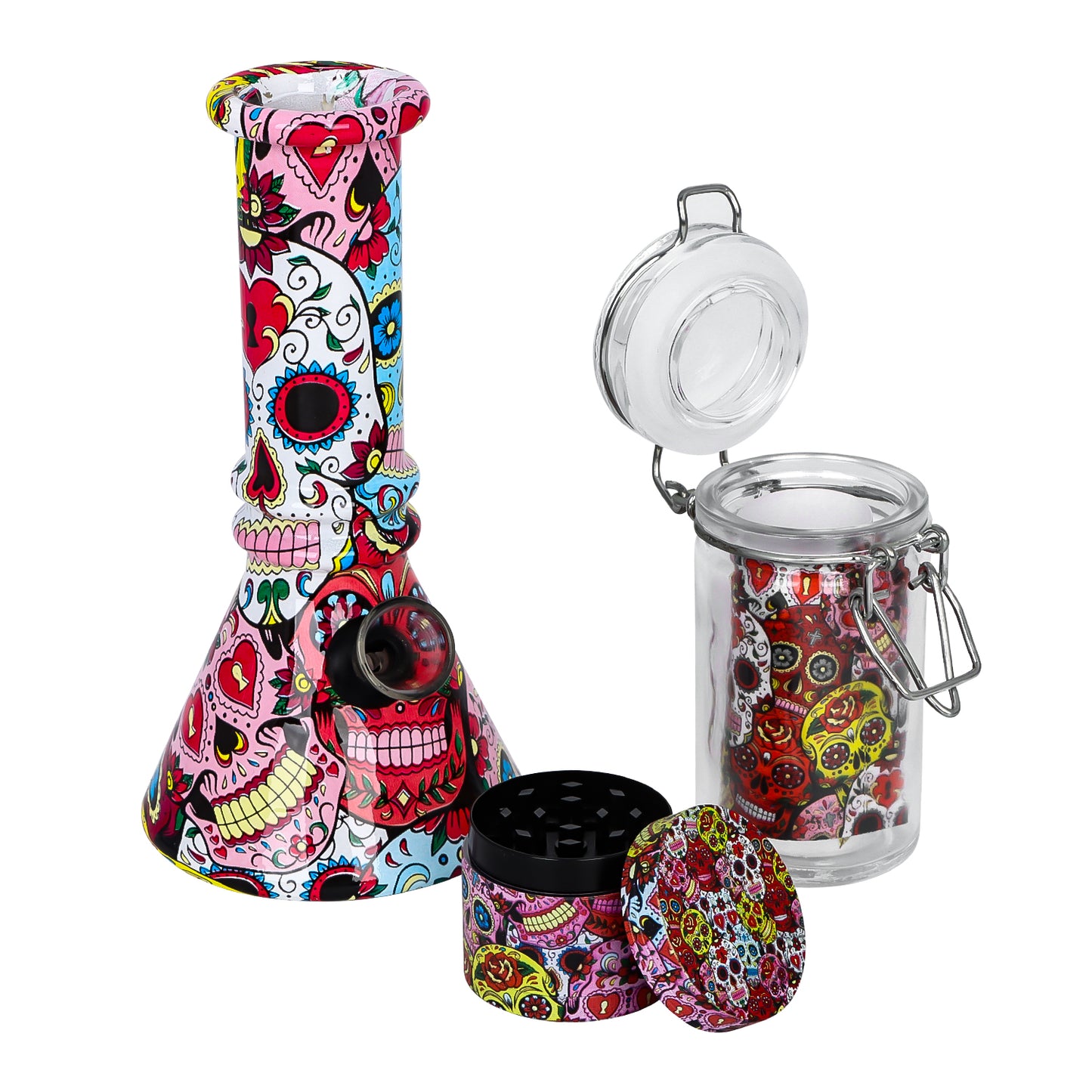 Devil Bong Gift Set - (Includes Bong, Grinder, Jar)