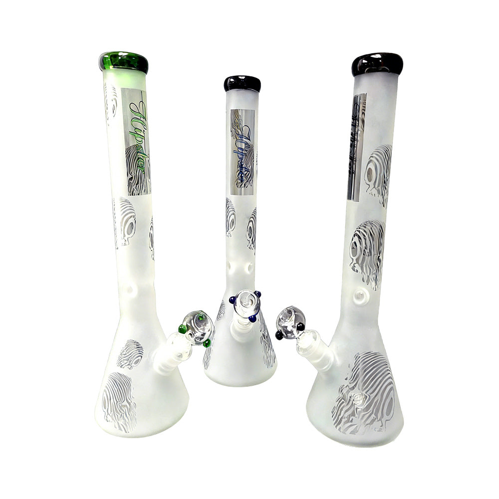 Hipster 18-inch frosted beaker bong PH011 - Smoke Tech One LLC