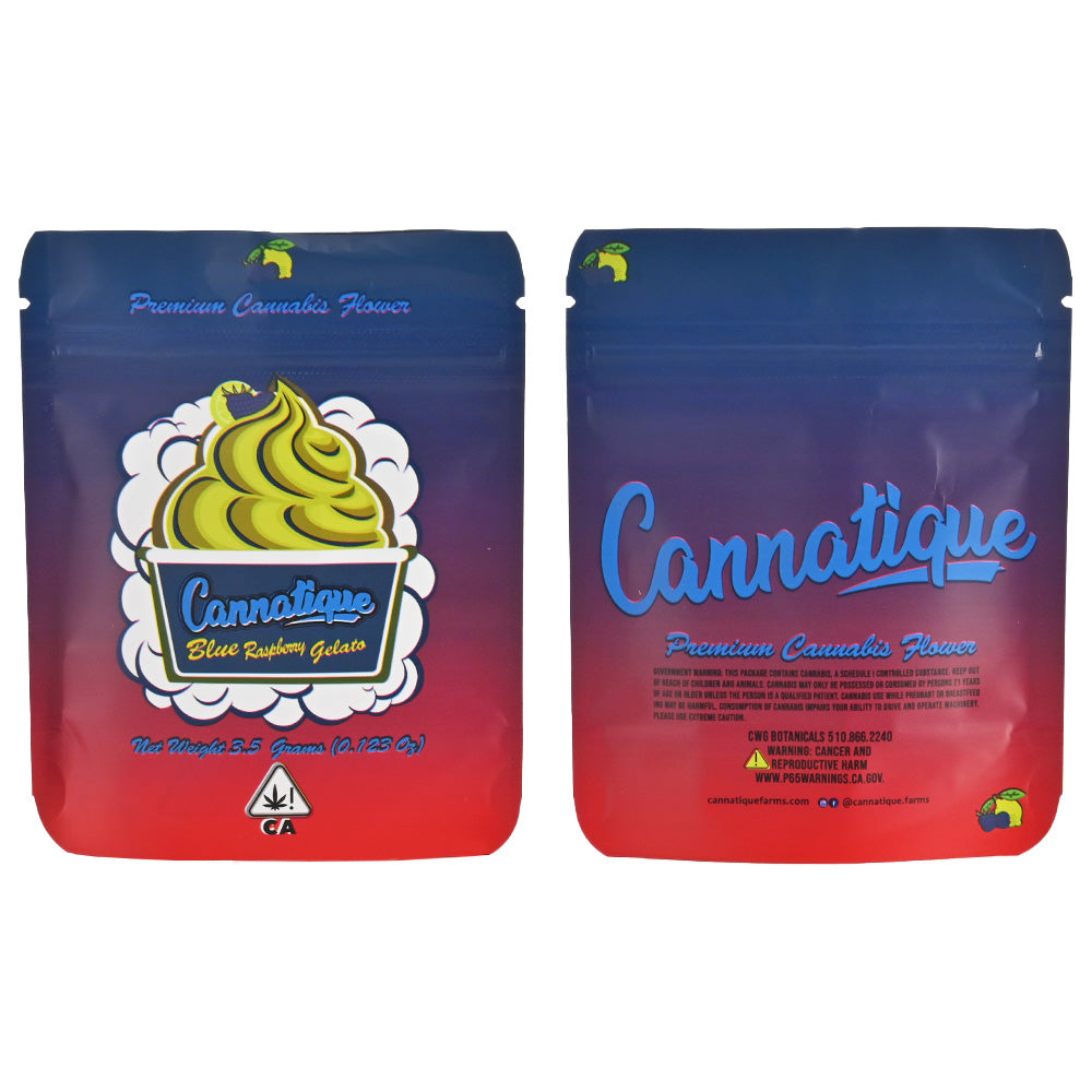 Cannatique Blue Premium Cannabis Flower Pouch PK402