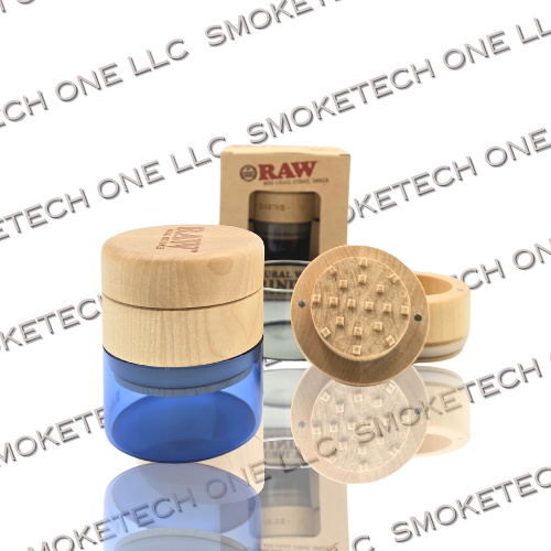 RAW Natural Wood Grinder x GR8TR 3pc 65mm