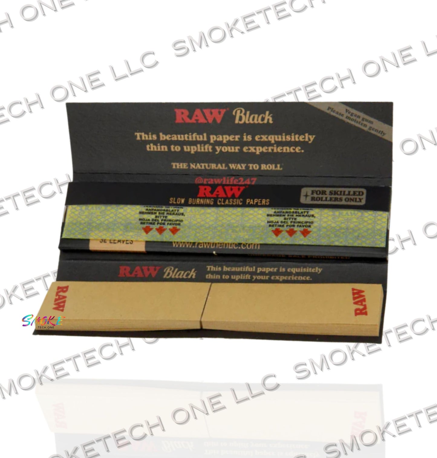 RAW Black Connoisseur 1 1/4 Rolling Papers - Smoke Tech One LLC