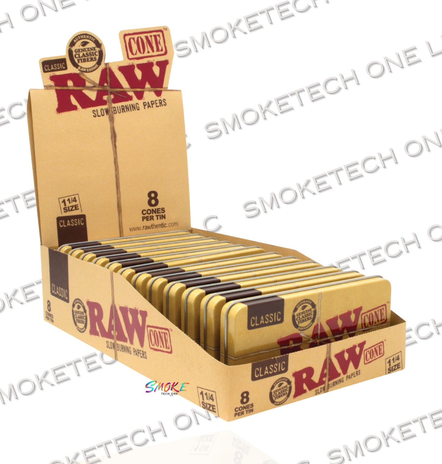 RAW Classic 1¼ Size Pre-Rolled Cones – 8 Pack