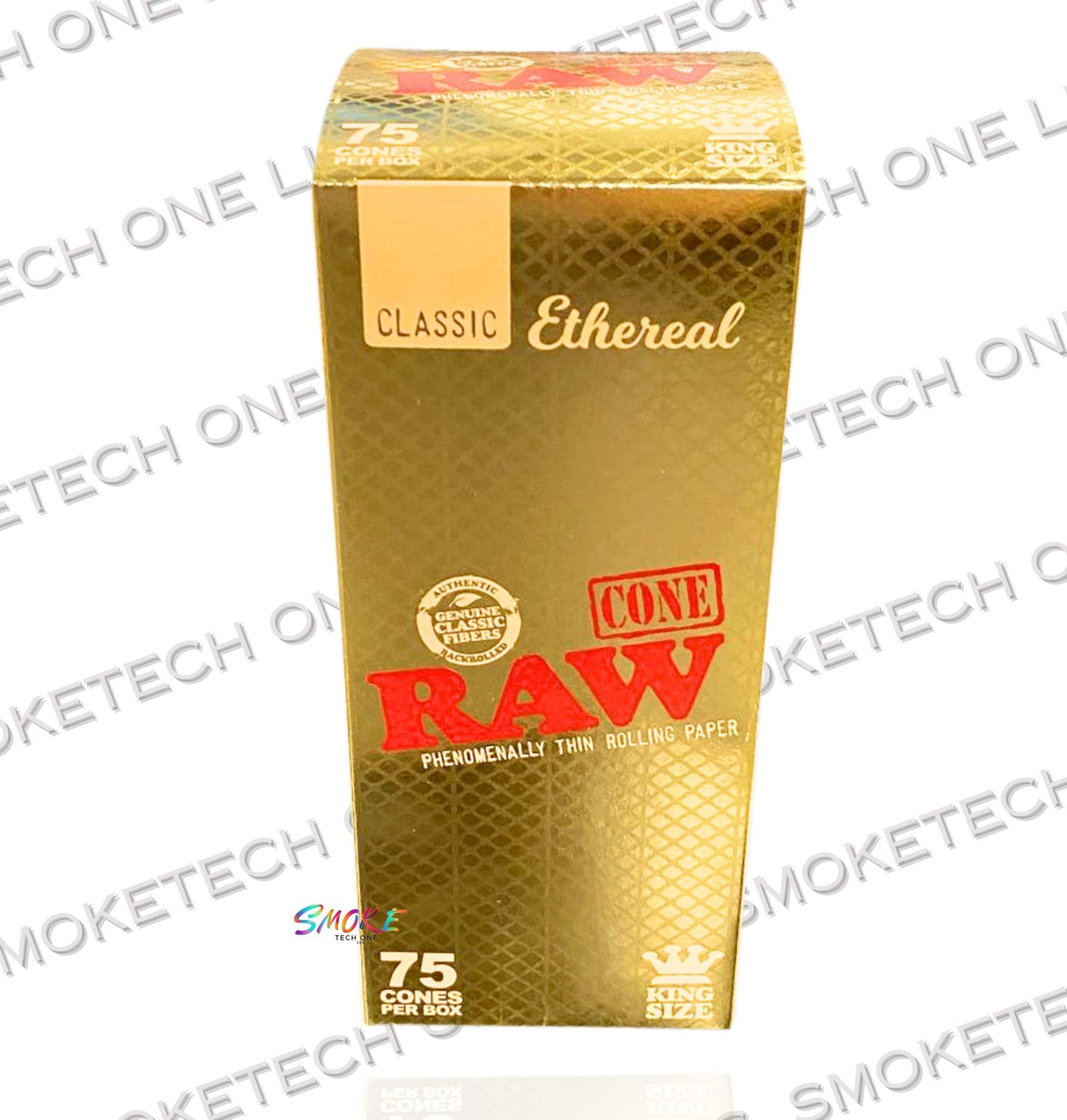 RAW Classic Ethereal Pre-Rolled Cones – 75 Count Box