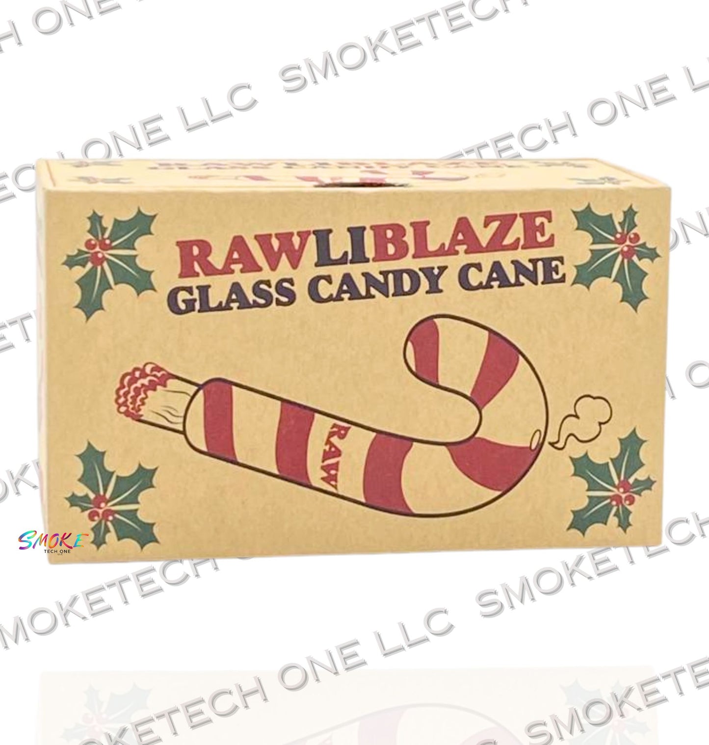 RAW Glass Candy Cane Pipe