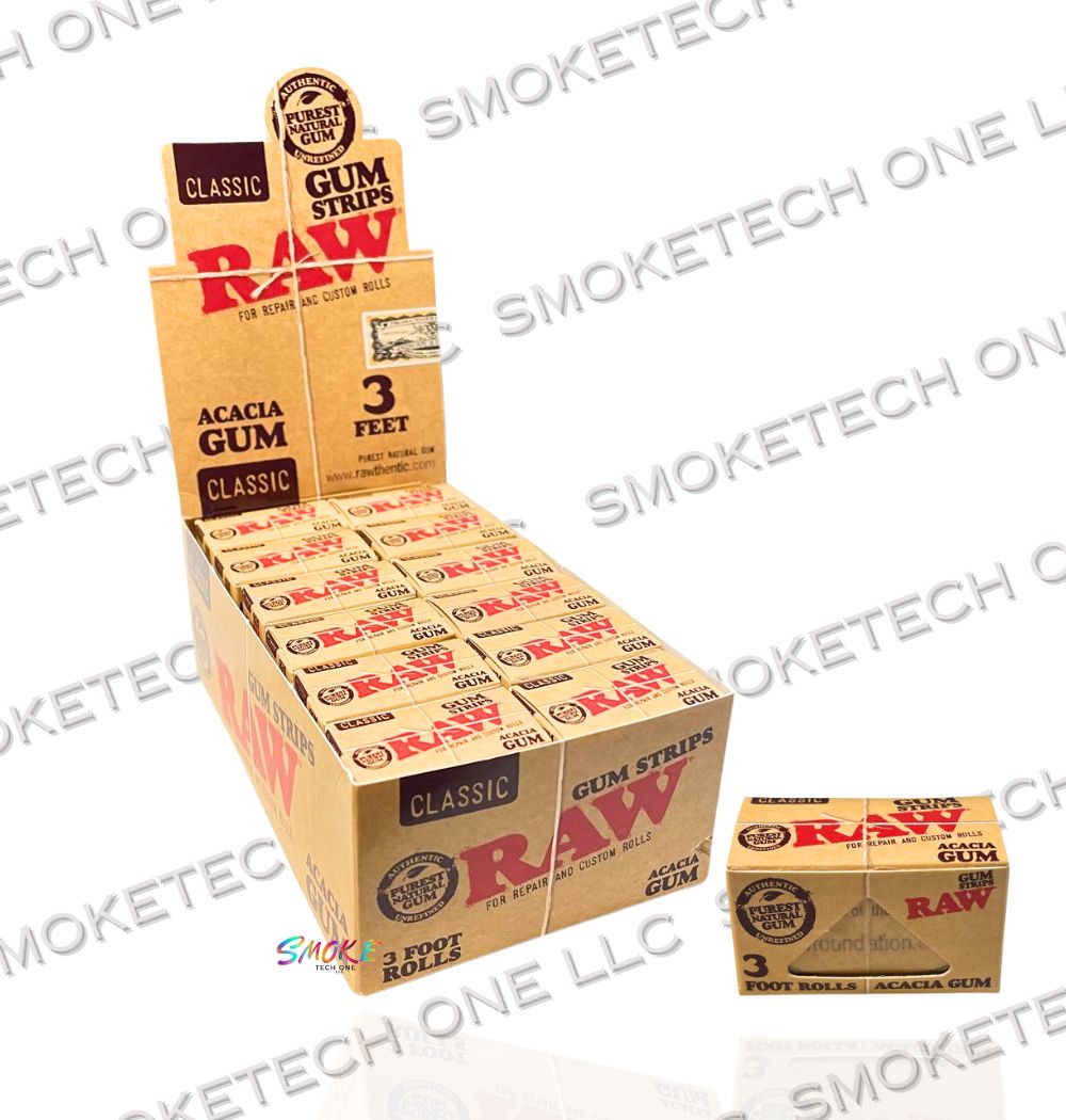 Raw Classic Gummed Strips - 3 foot rolls (24 per box)