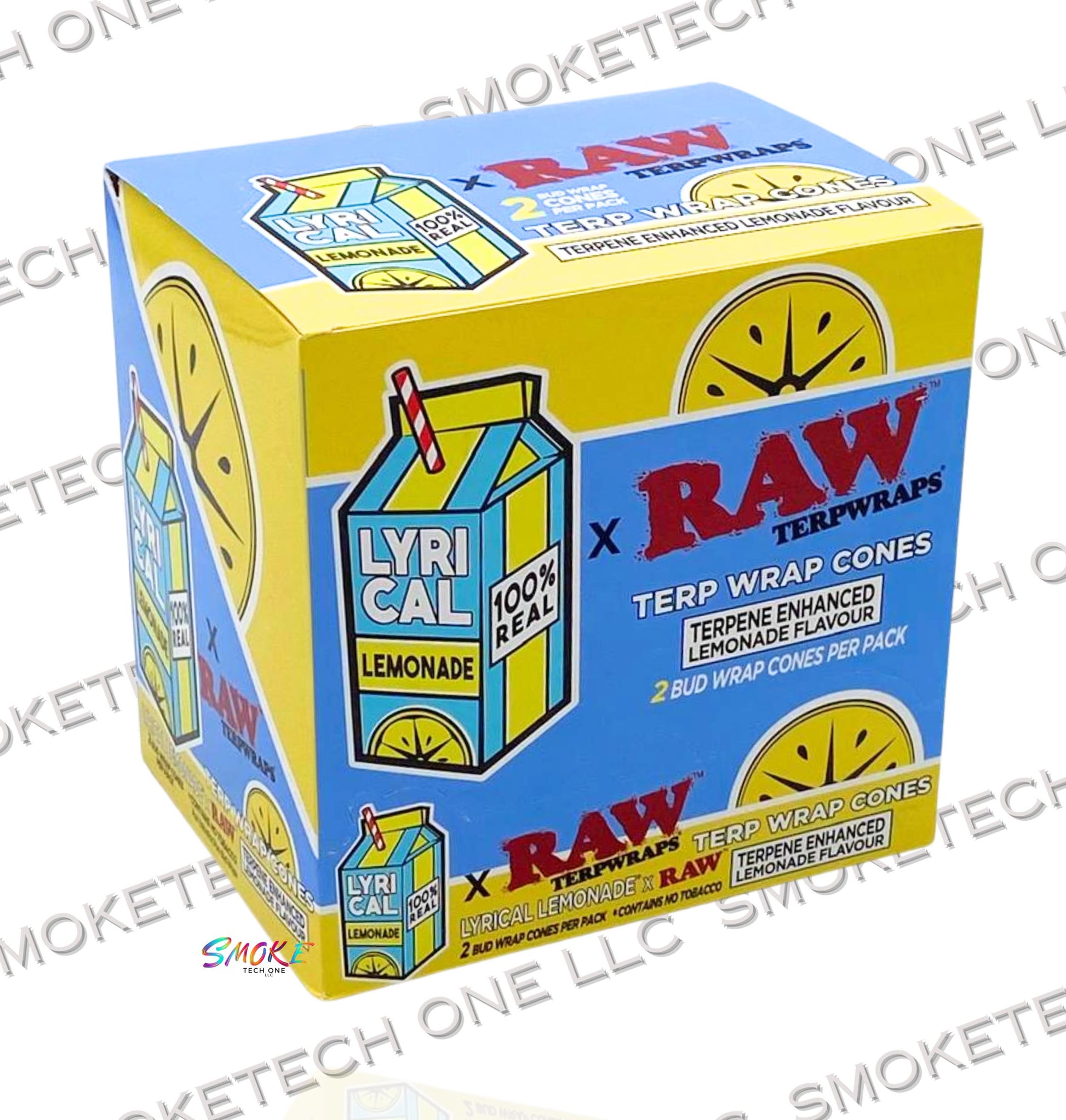 RAW x Lyrical Lemonade Terp Wrap Cones – Terpene Enhanced Lemonade Flavor (2 Cones per Pack) - Smoke Tech One LLC