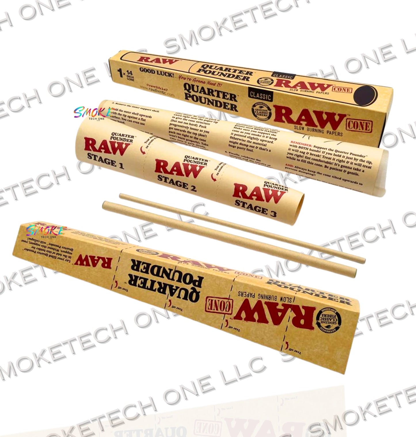 RAW Quarter Pounder Classic Cone – 14 Inch Giant Pre-Rolled Cone