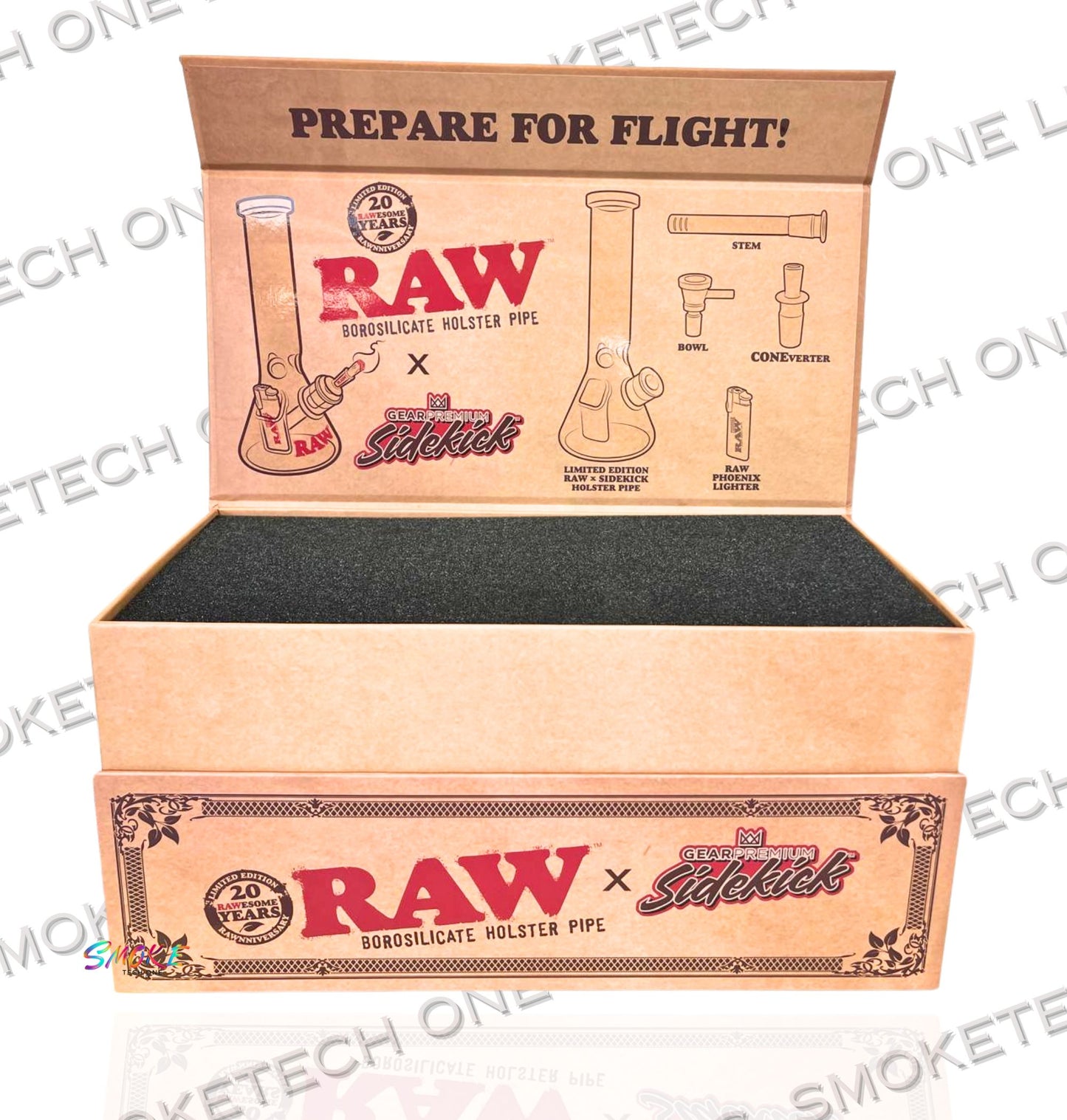 RAW x Sidekick 20th Anniversary Borosilicate Holster Pipe Set - Smoke Tech One LLC