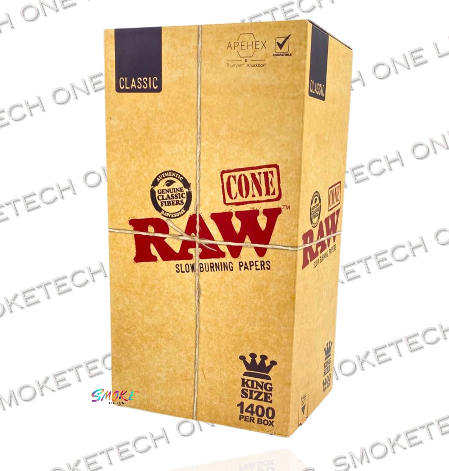RAW Classic King Size Pre-Rolled Cones | 1400 Count | Bulk Box