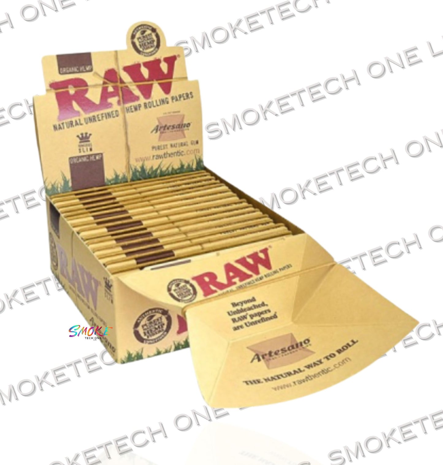 RAW Organic Hemp Artesano King Size Slim Rolling Papers - Smoke Tech One LLC