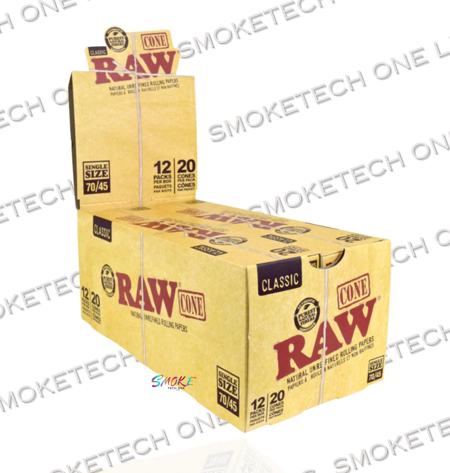 RAW Classic Single Size Cones 70mm 45mm - 20 pack