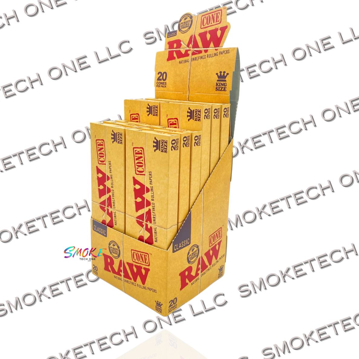 RAW Classic King Size Cones - 20 Pack - Smoke Tech One LLC