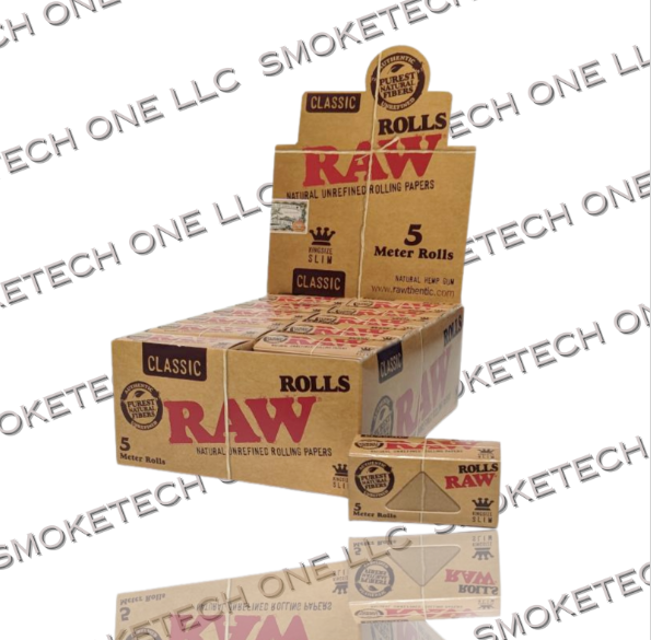 RAW Classic Kingsize Slim -3 Mtr Rolls - Smoke Tech One LLC