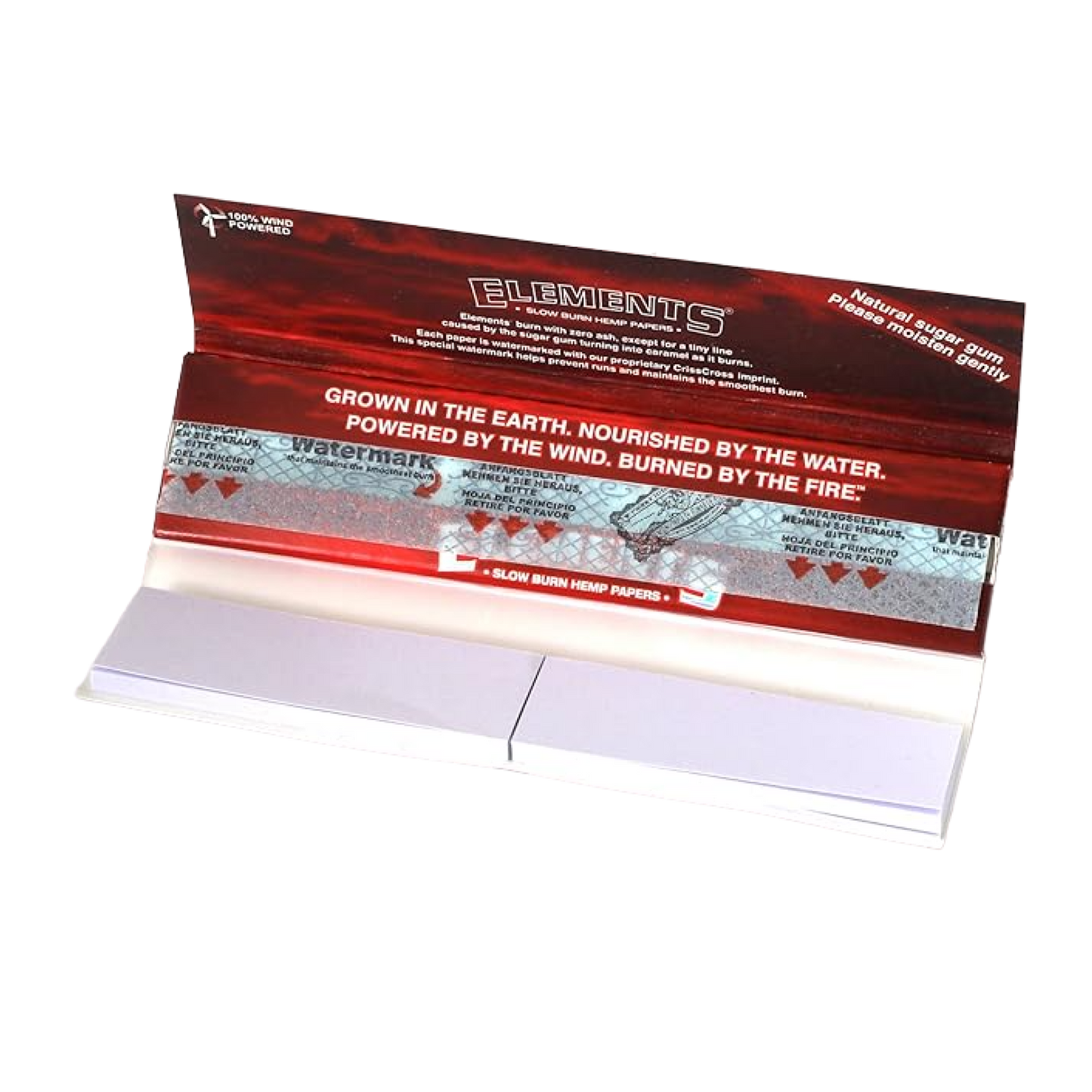 Elements Ultra Thin Rice Rolling Papers Red Connoisseur King Size Slim + Tips - Smoke Tech One LLC