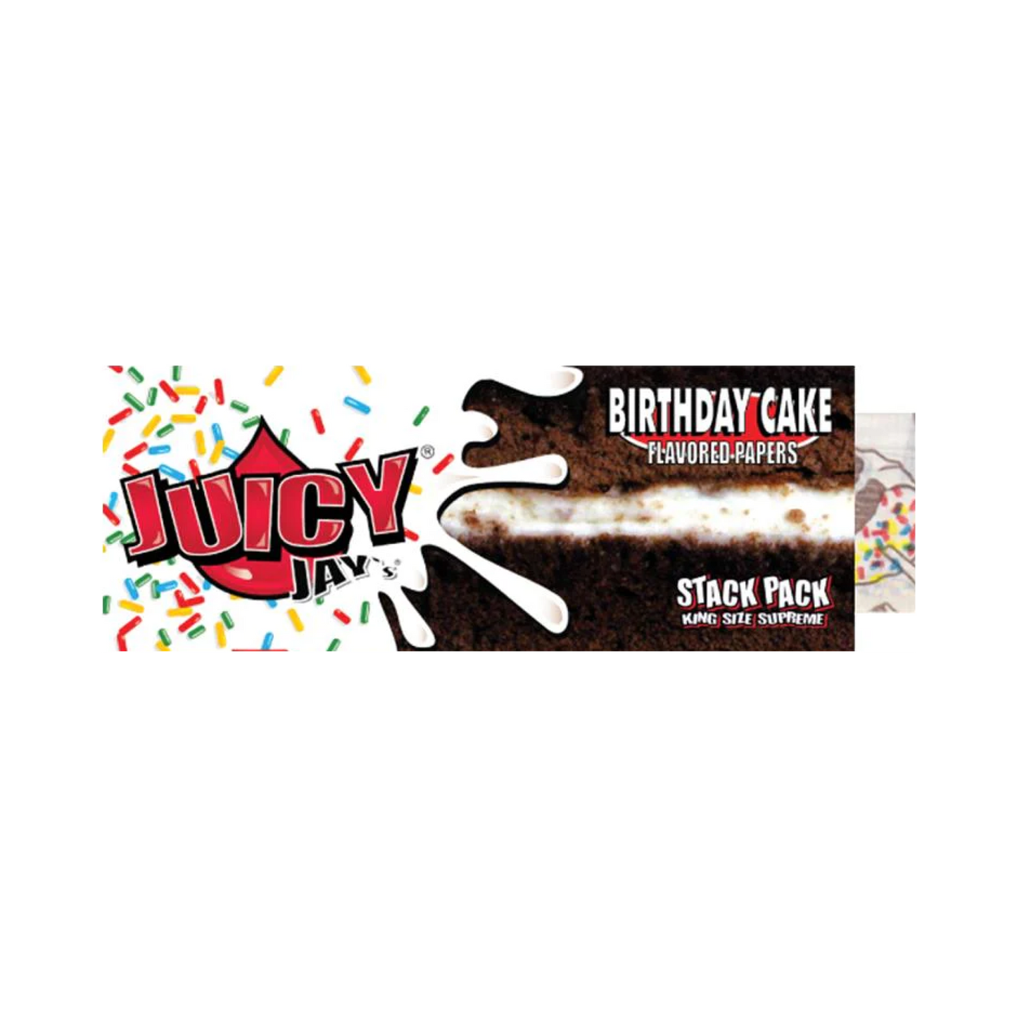 Juicy Jay’s Rolling Papers – Birthday Cake– King Size Supreme Stack Pack - Smoke Tech One LLC