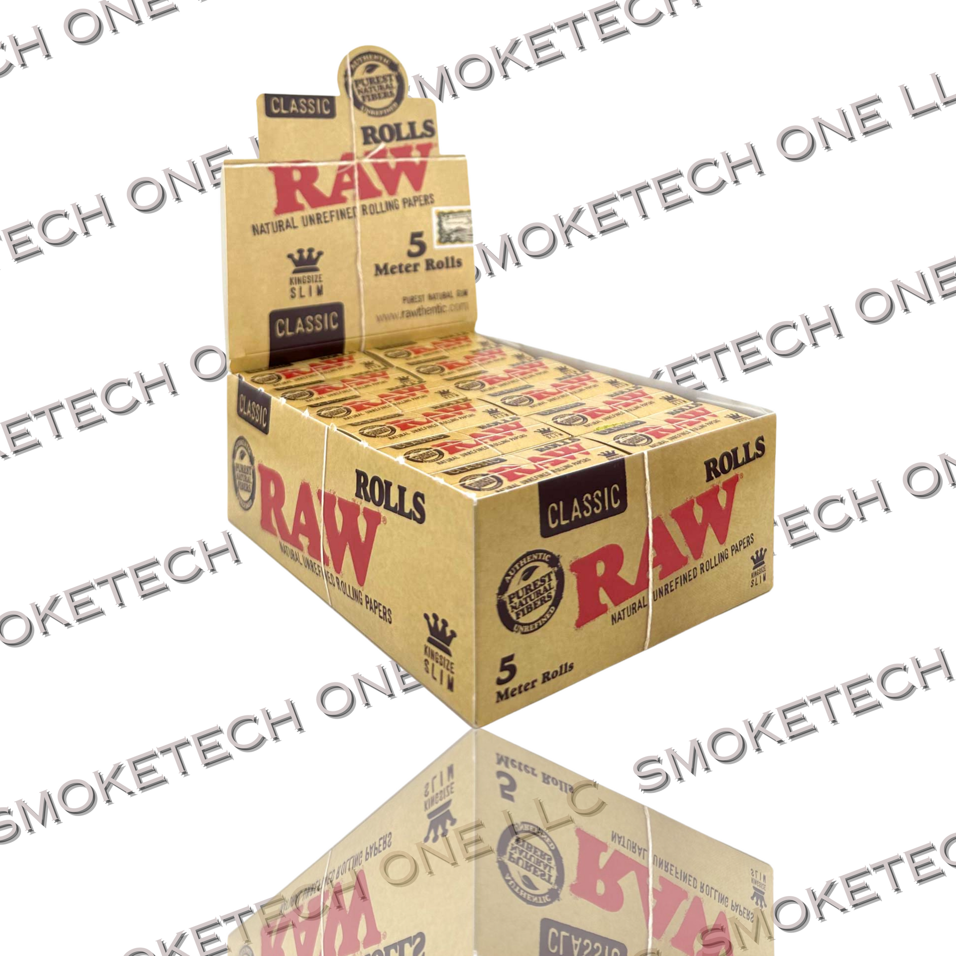 RAW Classic Paper Rolls King Size Slim - 5 Meters - Smoke Tech One LLC