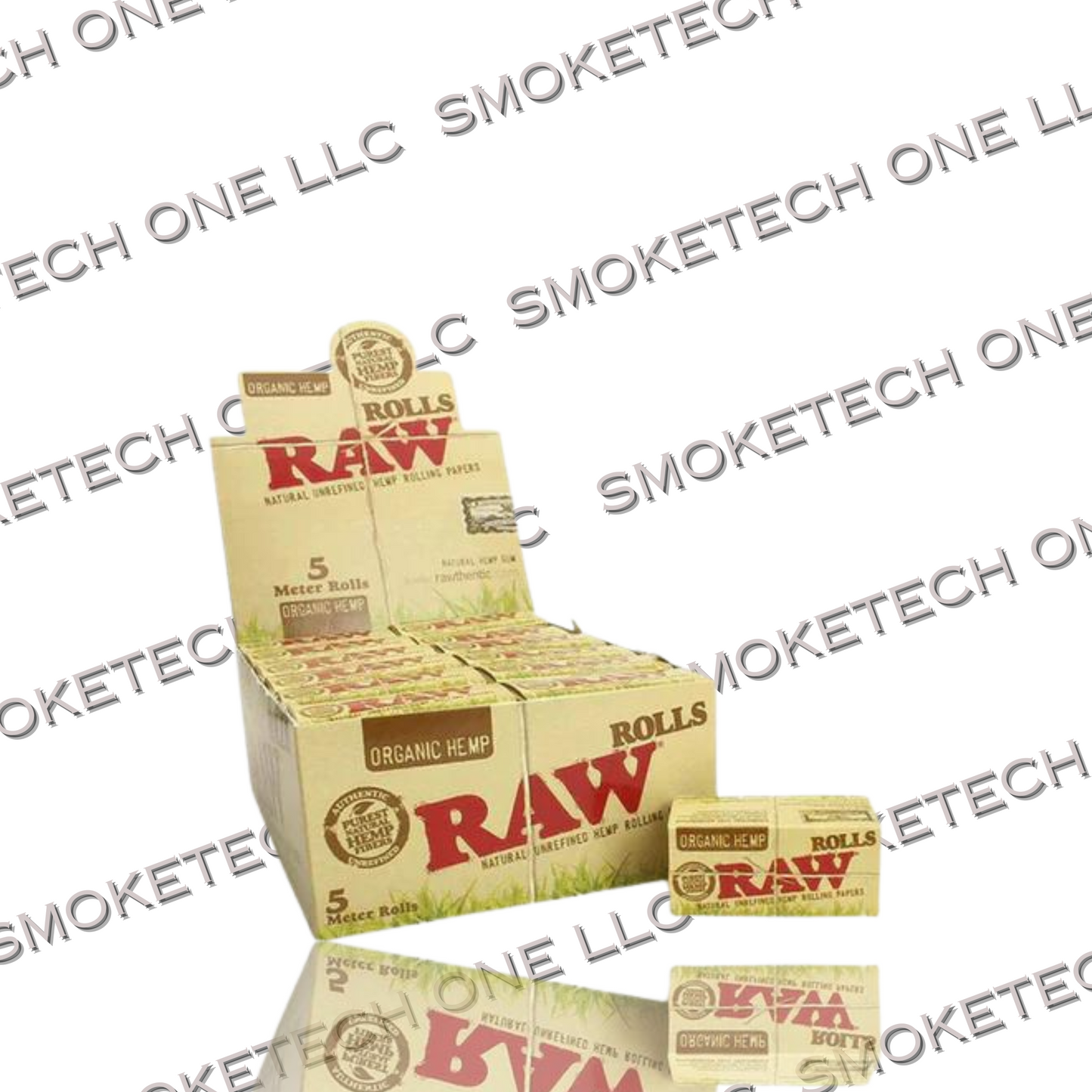 RAW Organic King Size Slim Paper Rolls - 5 Meters - Smoke Tech One LLC